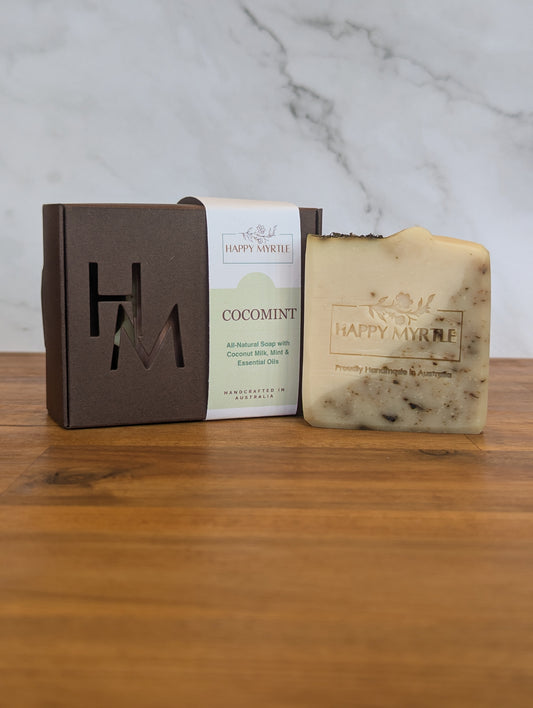 Cocomint - Natural handmade soap with coconut milk, mint and essential oils with box