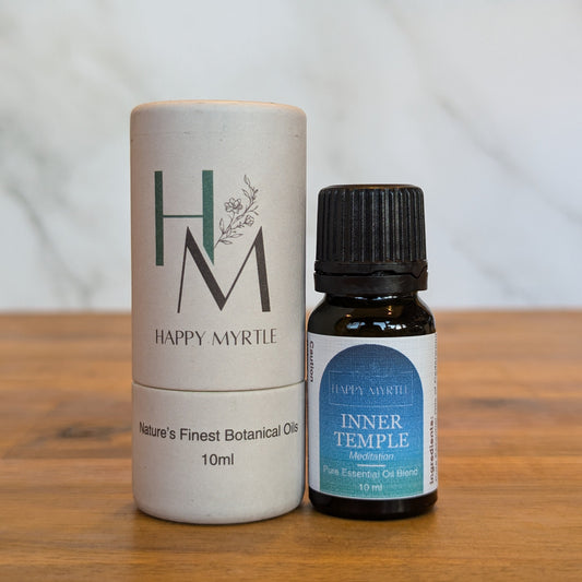 Inner temple essential oil blend for meditation with box