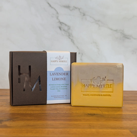 Lavender Limone natural soap with box