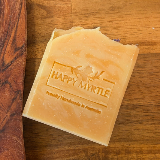 Sunkissed essential oil soap with carrot and calendula top pic