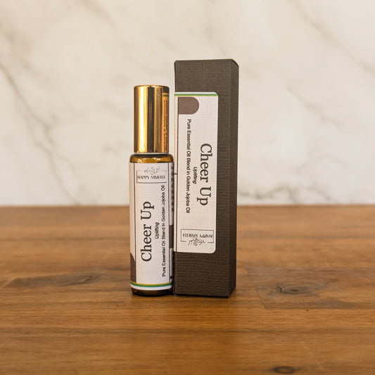 cheer up essential oil roll on in box