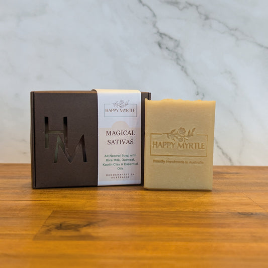 Magical Sativas Essential oil soap in box